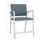Lesro Newport Wide Hip Chair Metal Frame, Silver, RF Serene Upholstery NP1261 - alternate 1